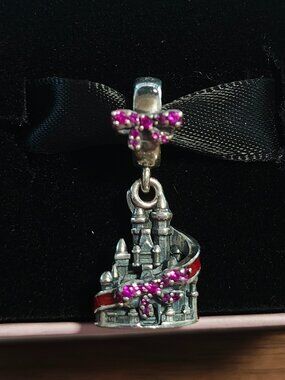 Authentic Pandora Disney Parks Holiday Castle Charm 798227CZR Sterling Silver CZ